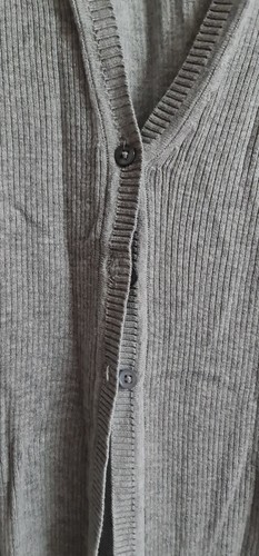 Women's Grey Light Weight Summer Cardigan Long 3xl Roughly Size 20 - Picture 3 of 5