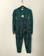 Jenni by Jennifer Moore Sz S Long Sleeve Waffle Knit Jogger Pajama Set Tiedye