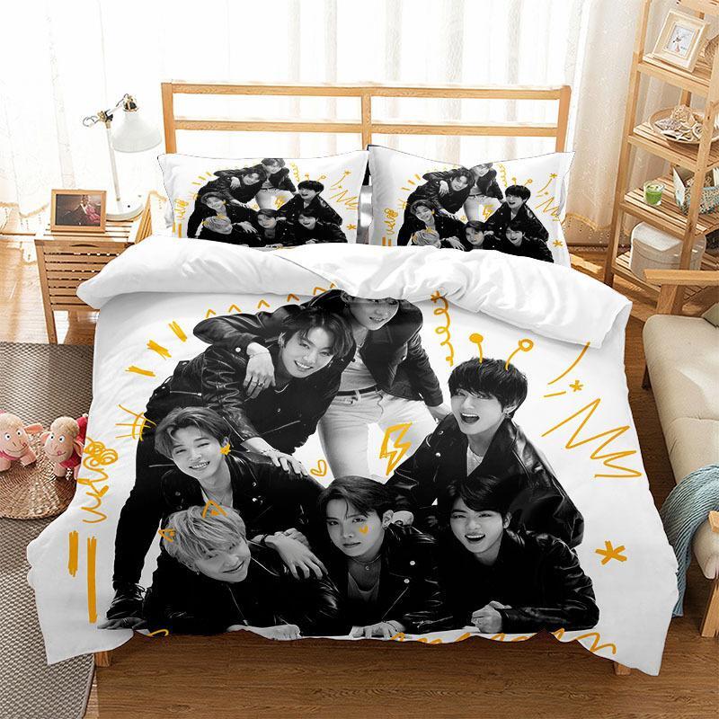 BTS Bangtan Stars Bedding Set Gift Quilt Duvet Cover Single Double - Main Image