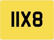 BLANK NUMBER PLATE YELLOW REAR CAR VAN TAXI BIKE TRAILER 11" X 8" - 279 x 203MM