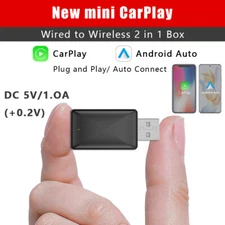 2 in 1 Wired To Wireless CarPlay Android Auto USB Dongle Mini Adapter OTA