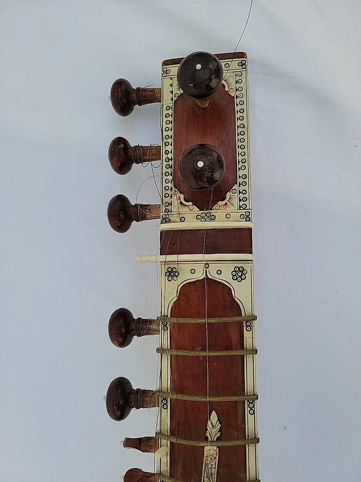 Vintage Prof. Sitar 50 años. antiguo, hecho por el fabricante de sitar más reconocido Foto 2 de 4