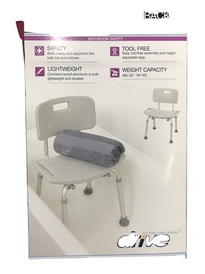 drive medical bathroom safety shower tub bench chair