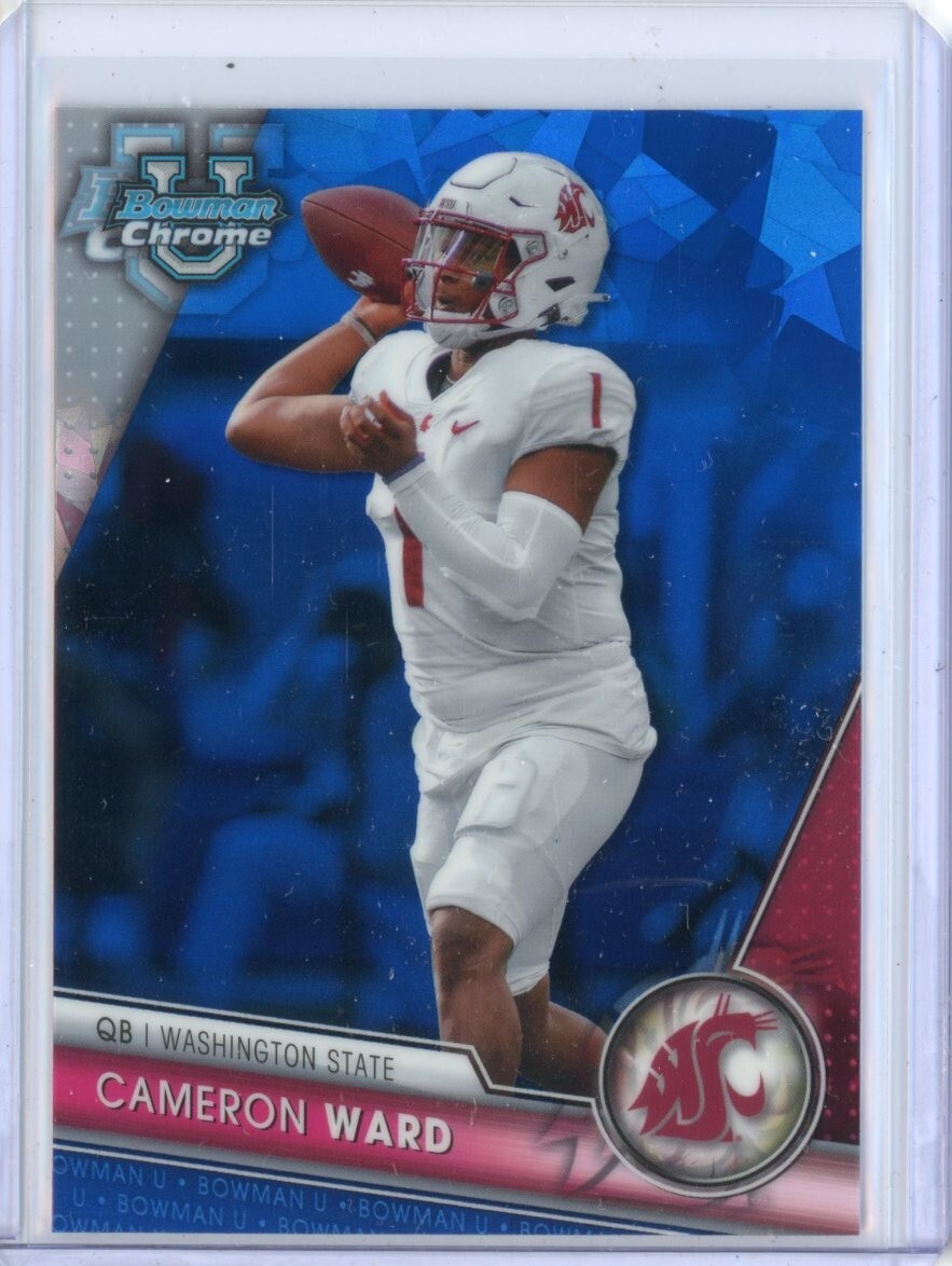 2023 Bowman Chrome U University Sapphire CAMERON WARD RC Rookie Refractor QTY