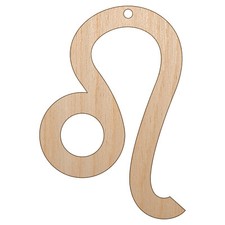 Leo Horoscope Astrological Zodiac Sign Unfinished Wood Christmas Tree Ornament