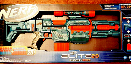 NEU! Nerf Phoenix CS-10 Elite 2.0 Motorized Blasting PlayGun Scope 20 Darts NEU! - Bild 1 von 11