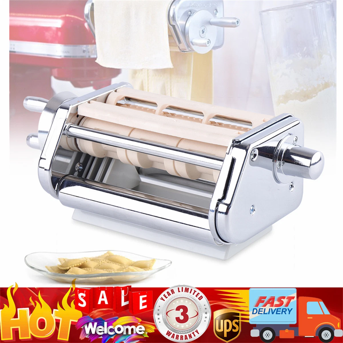 Pasta Attachment & Ravioli Maker Attachment for Kitchenaid Stand