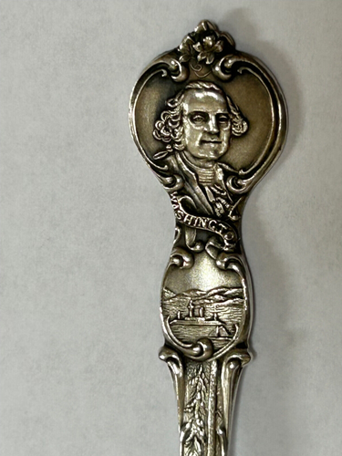antique MB Mt.Tacoma Washington sterling souvenir spoon - Picture 5 of 10