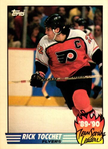 Rick Tocchet Philadelphia Flyer #9 Topps '89-'90 Scoring Leaders NHL Karte