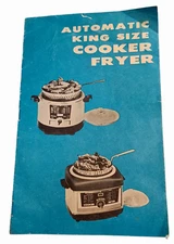 Vintage JAY KAY Automatic King Size Cooker Fryer Instructions & Recipe Booklet!