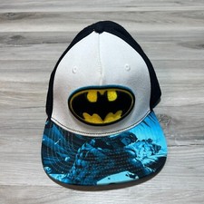 Batman DC Comics Snapback Hat Cap Graphic All Over Print Adjustable EUC