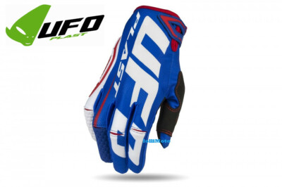Motorradhandschuhe UFO Plast Blaze Glovers Blau/Weiß Cross Versuch Atv MX