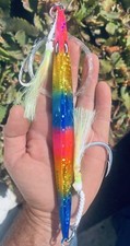 500g  Banana  Jigs  BLUEFIN TUNA KNIFE JIGS - Heavy Fully Rigged  Rainbow Lure