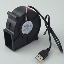 2pcs DC 5V Quiet 75mm USB Blower Fan 75mm x 30mm Portable Cooling Fan Sleeve