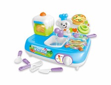 Mini Kitchen Playset With Sound And Color Changing Lights For Realistic Cooking