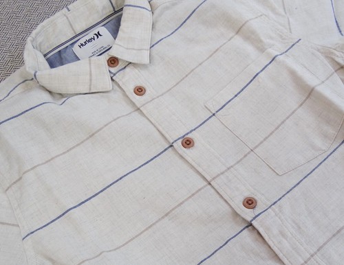 Neu Hurley Clifton Haferflocken Heidekraut (JUNGEN) Knöpfe nach oben 10-11 Jahre Shirt RHRL-194 - Bild 3 von 3