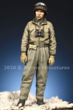 ALPINE MINIATURES 1:35 SET 35284 WWII US TANK COMMANDER 1 FIGURE-2 HEADS 