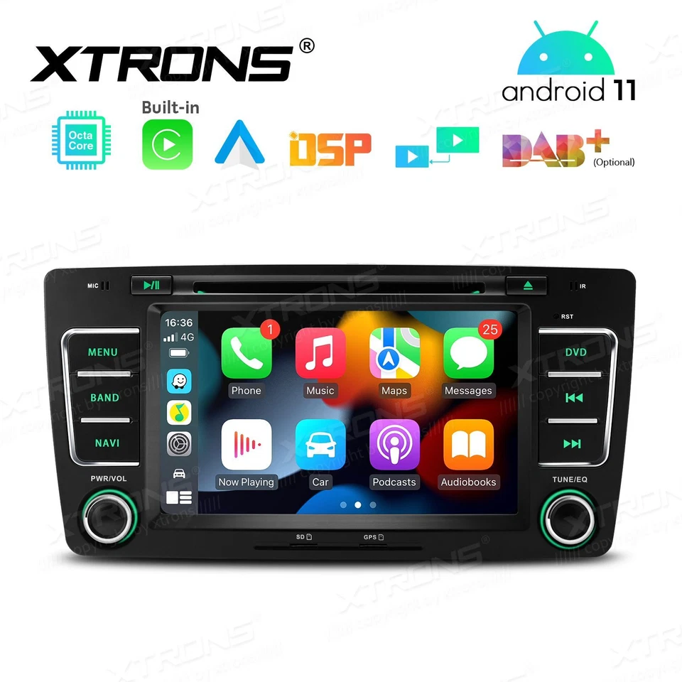 AUTORADIO ANDROID 11 STEREO AUTO 7 SKODA OCTAVIA YETI COMANDI VOLANTE NAVI WIFI - Immagine 4 di 4