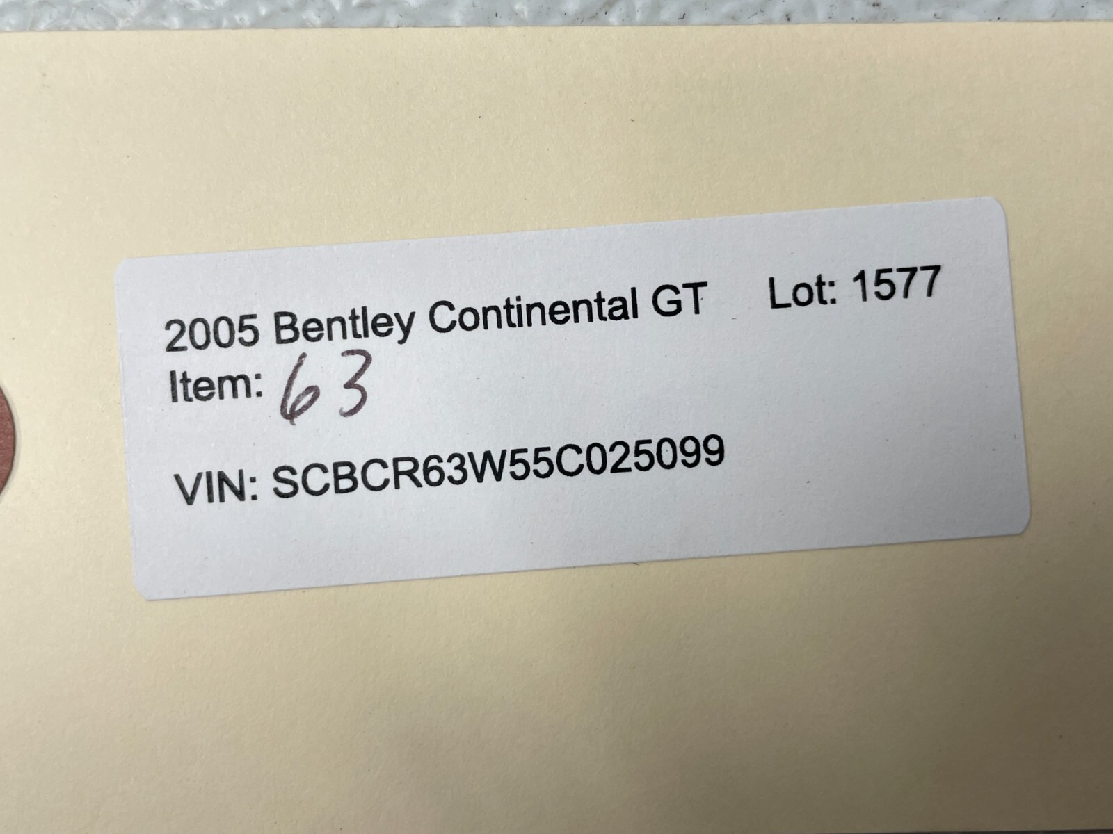 2003-2007 Bentley Continental GT Overhead Roof Headliner Cover Panel 1577 OEM