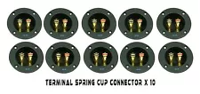 10 PACK SPEAKER BOX TERMINAL ROUND SPRING CUP CONNECTOR SUBWOOFER ENCLOSURE