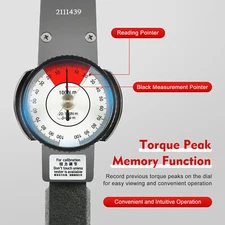 Dial Indicator Torque Wrench Indicating Torquemeter Torque Testing 0-100n.m USA