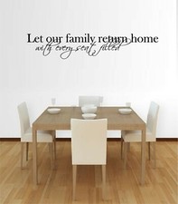 Let Our Family Return Home... Vinyl Decal Home Dcor 9 X 26 Let Our Family Return Home... Vinyl Decal Home Dcor 9 X 26