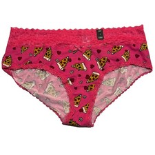 NWT TORRID Cheeky Pantie Sz 1X-3X Pink Lace Jersey Pizza Hearts