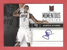 2013-14 PANINI MOMENTUM (BKB) Bismack Biyombo SP MOMENTOUS ROOKIES AUTO CARD #73