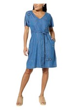 DG2 by Diane Gilman Split-Sleeve Embroidered Dress Midtone