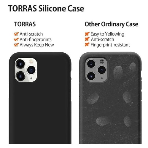 TORRAS iPhone 16 Pro Max Case Soft Liquid Silicone Case with Stand Anti-Scratch - 第 2/5 張圖片