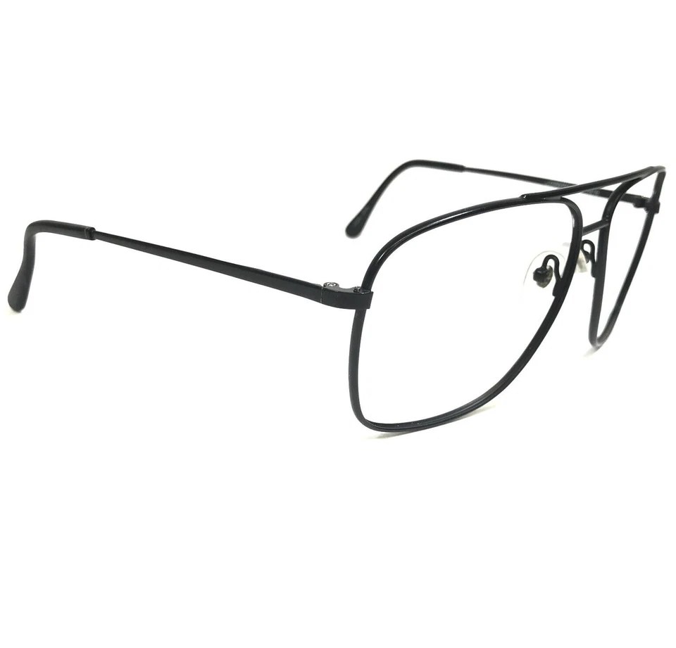 Monturas de gafas vintage Serengeti Drivers borde de alambre cuadrado negro 60-15-140 Foto 2 de 4