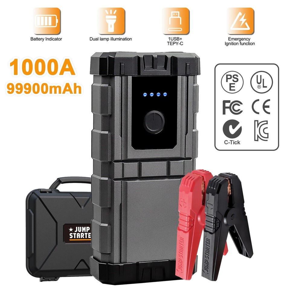 99900mAh Car Jump Starter Portable Pack Booster Battery Charger Power