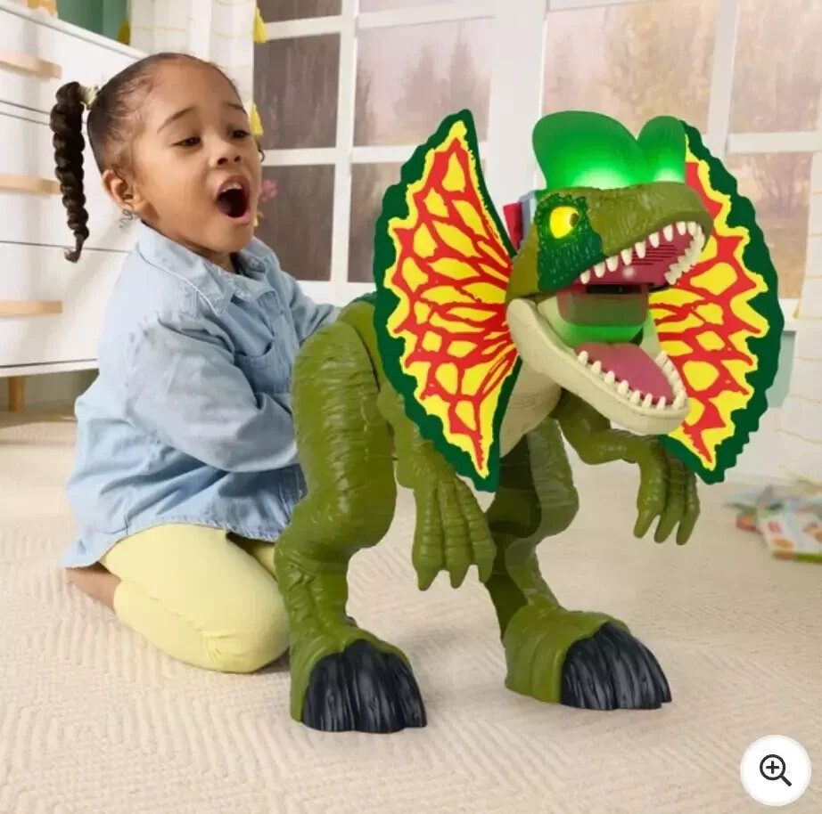 Imaginext Jurassic World Attack Mode Dilophosaurus Dinosaur Toy Christmas  Gift