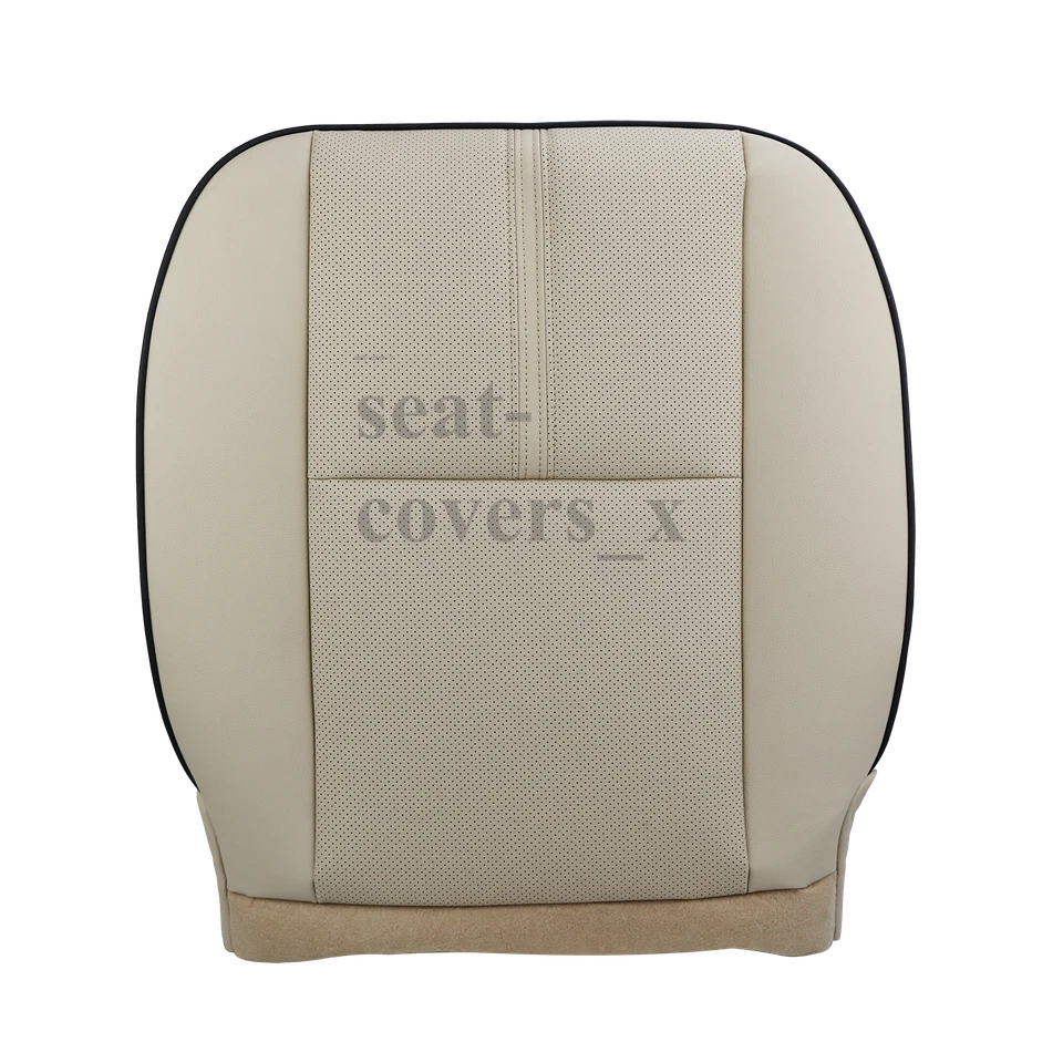 Driver&Passenger Bottom For 2010-2012 Lincoln MKZ Perforated Seat Cover Tan Foto 2 de 4