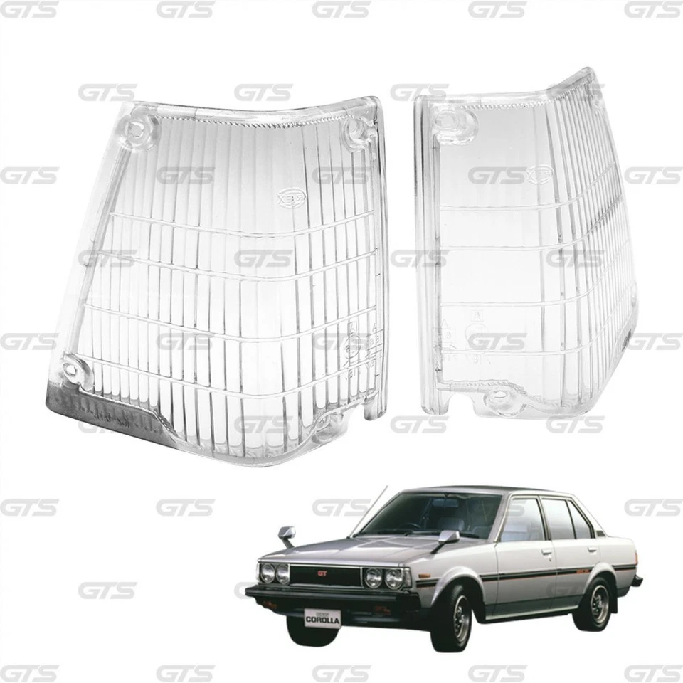 Pair Clear Corner Lights Lens For Toyota Corolla KE70 KE72 TE71 1980 - 1985 Foto 4 de 4
