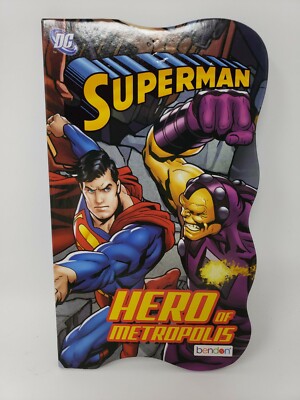 2019 Bendon  Board Book - New - DC Comics Superman Hero of Metropolis