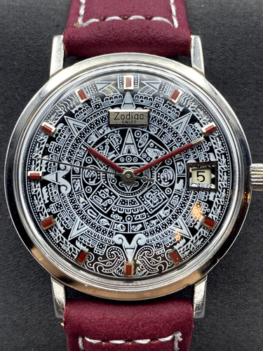 *UNIQUE* Zodiac watch Aztec Calendar 'Piedra del Sol' 1960's searching for info