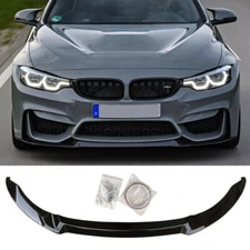 1PC Front Bumper Lip Splitter For 2015-20 BMW F80 M3 F82 F83 M4 Gloss Black ABS