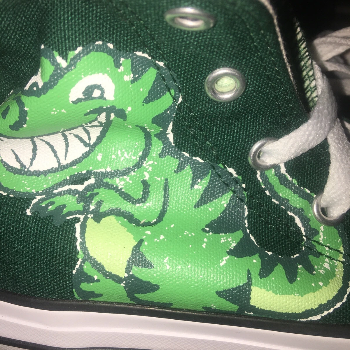 Converse All Star Youth Chuck Taylor Custom Dinosaur High Top Size 1.5 BIN23