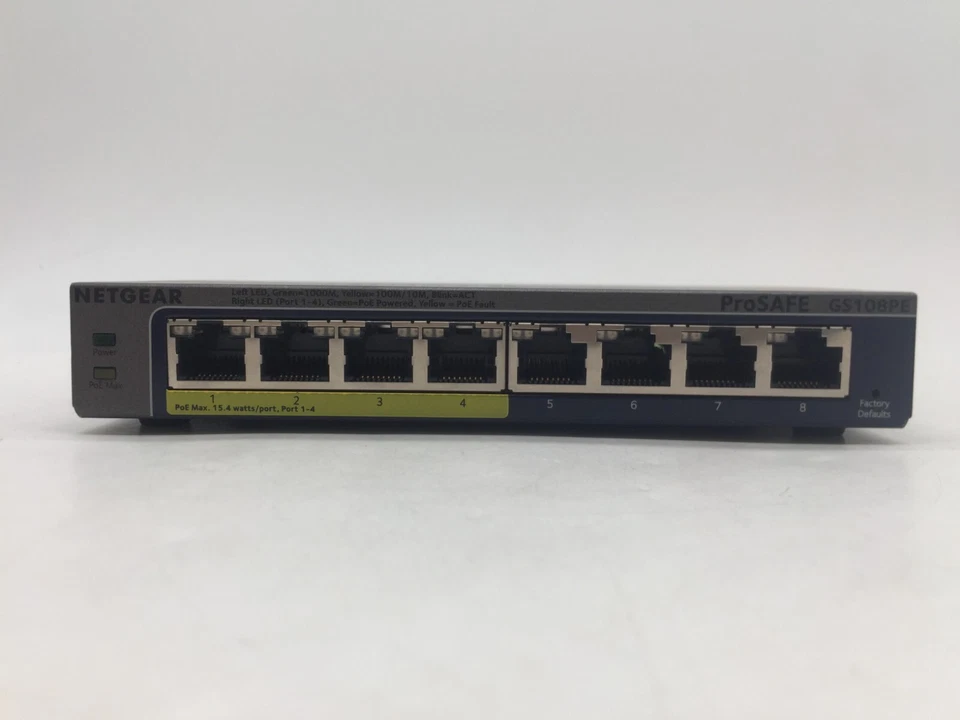 NetGear ProSAFE GS108PE v3 8-Port Gigabit Managed PoE Switch FREE S/H - Image 2 of 4