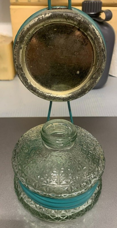 Guler Kristalize Lambalari No. 5 oil lamp with tin reflector