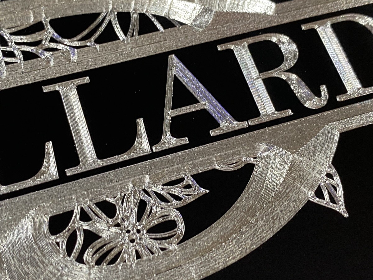 Engraved Your Text or Custom Design Car Tag Diamond Etched Metal