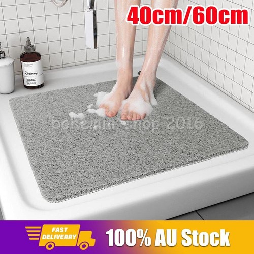 Shower Rug Anti Slip Loofah Bathroom Bath Mat Carpet Water Drains Non