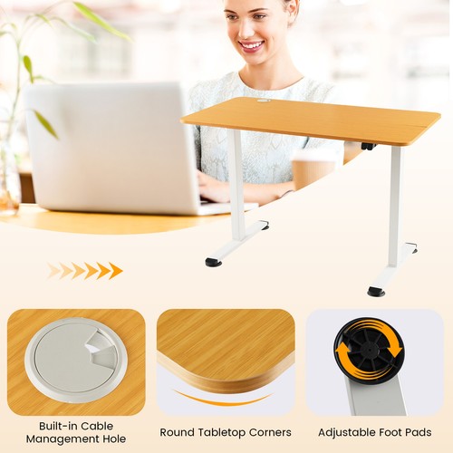 Electric Standing Desk Adjustable Stand up Computer Desk Anti-collision Natural - Picture 9 of 10