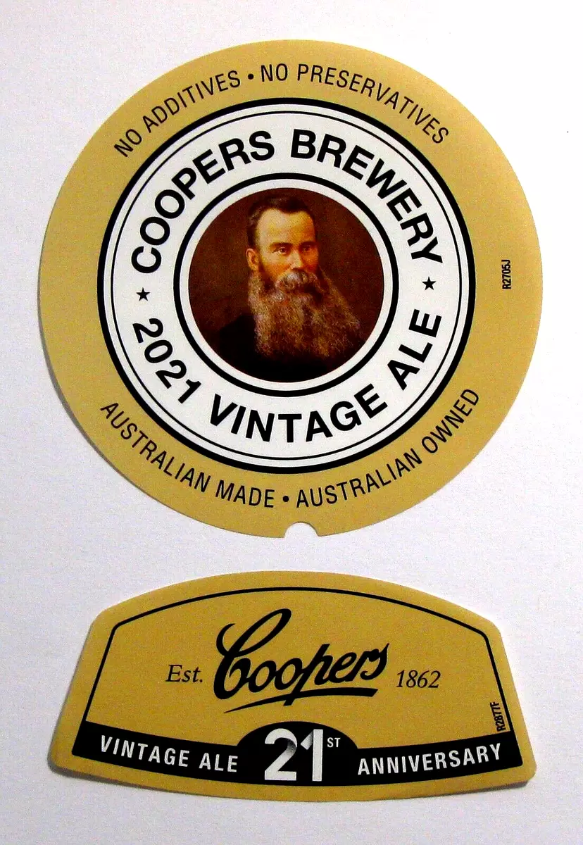 Coopers Brewery Ltd 2021 VINTAGE ALE beer label AUSTRALIA 25.4oz #R2705J |  eBay