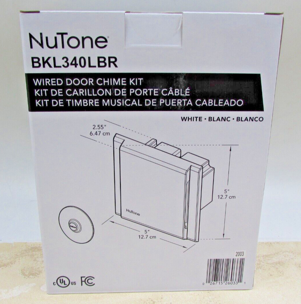 NuTone Line Voltage Wired Doorbell, (1) LED Lighted Oil Rubbed Bronze Pushbutton