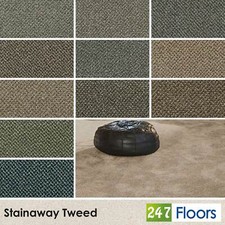Stainaway Tweed Carpet, Hessian Backed, Stain Resistant Twist Pile, Flecked Look