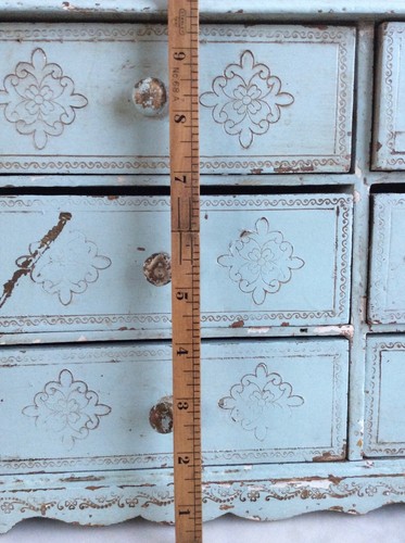 Large Vintage Florentine Wood GILT Shabby Chic Toleware Chest Italy - Picture 10 of 12