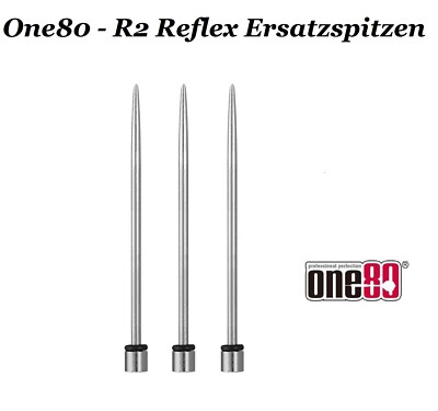 Dart One80 - R2 Reflex Ersatzspitzen - 1 Satz (3 Stück) Steeldartspitzen - NEU 