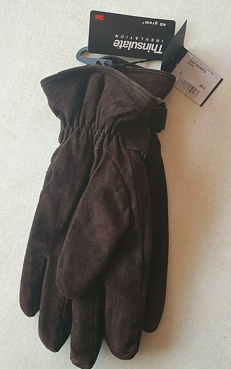 Gants Homme Cuir Noir GS.Club - Taille XL - Neufs Avec Étiquettes (Valeur 45€)